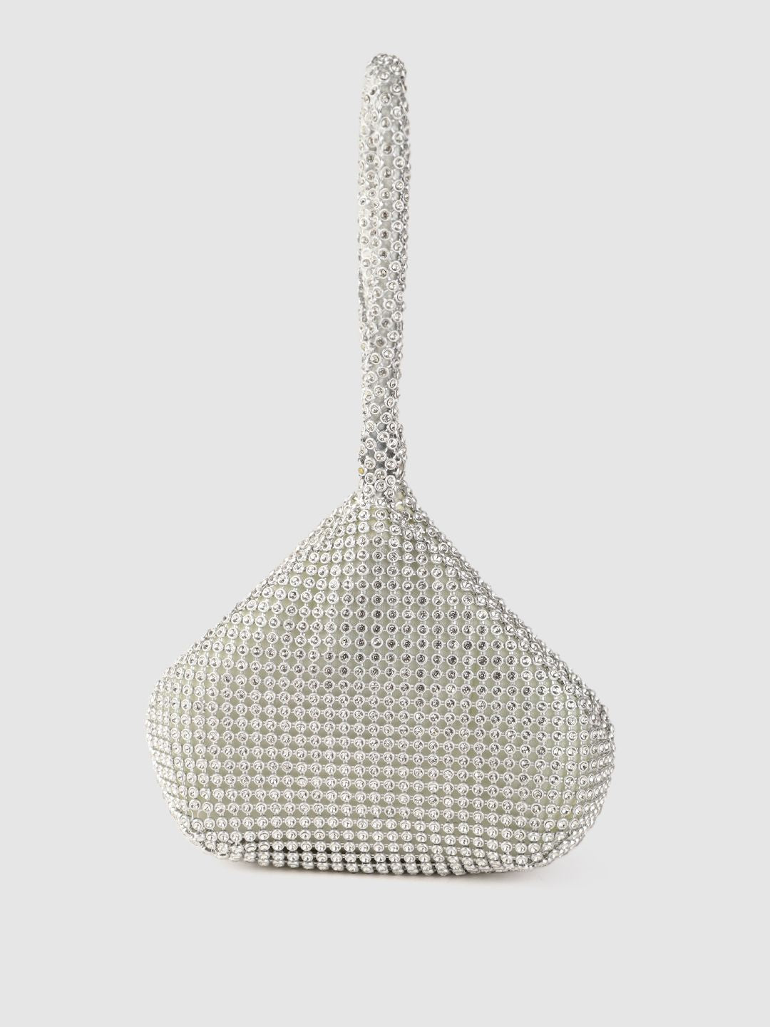 Lino Perros Silver-Toned Embellished Potli Clutch
