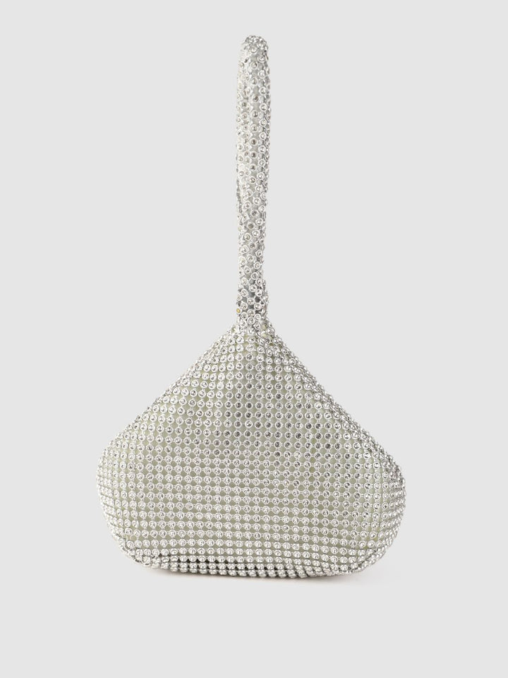 Lino Perros Silver-Toned Embellished Potli Clutch