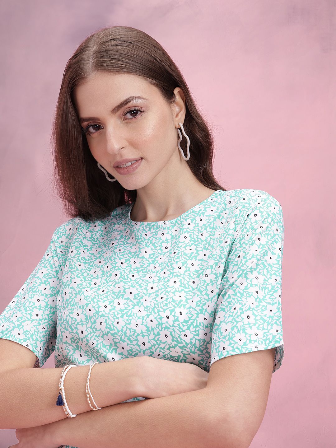 DressBerry Floral Print A-Line Mini Dress
