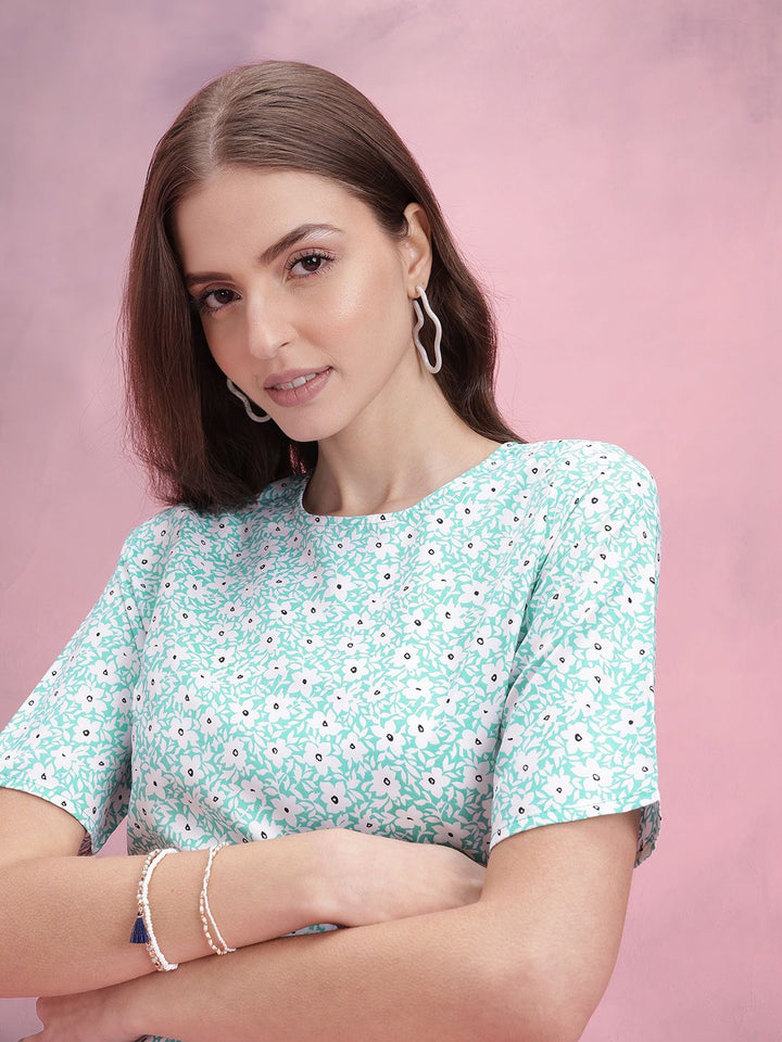 DressBerry Floral Print A-Line Mini Dress