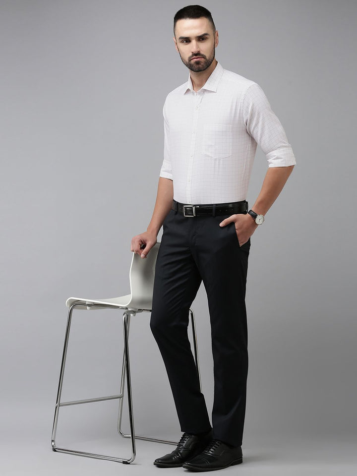Park Avenue Slim Fit Checked Pure Cotton Formal Shirt