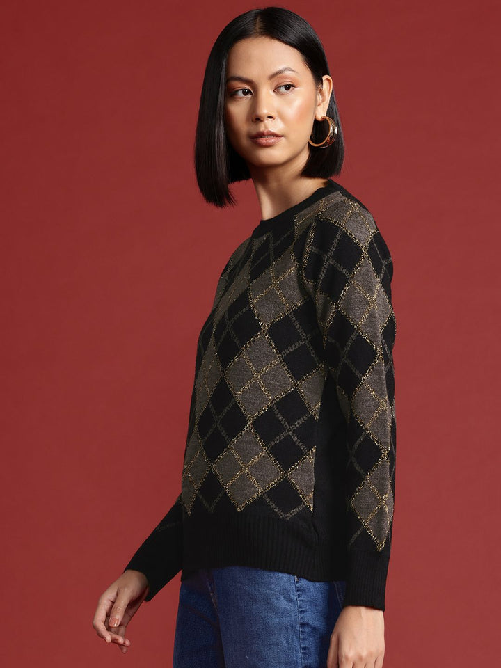 all about you Self-Checked Pullover