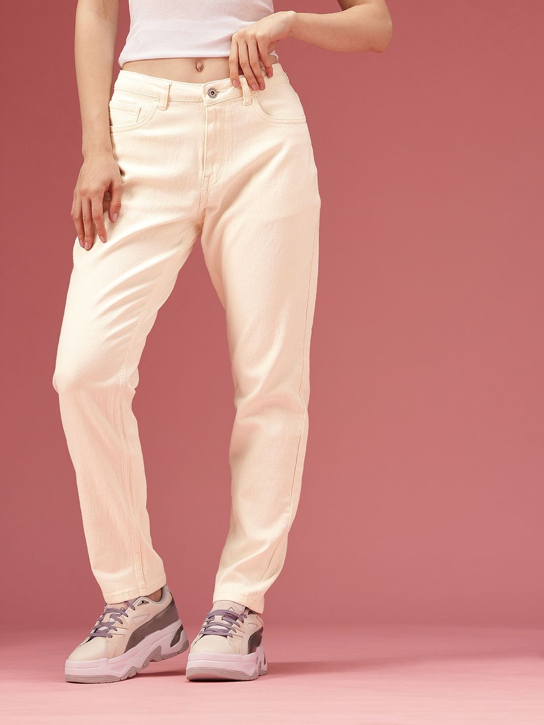 DressBerry Women Boyfriend Fit High-Rise Stretchable Jeans