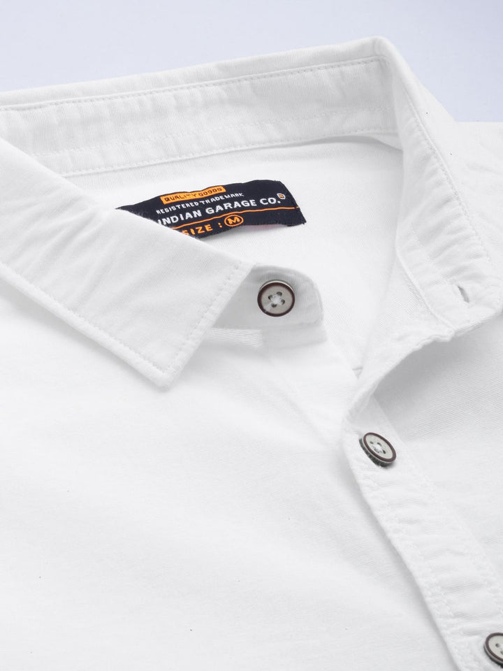 The Indian Garage Co Men Solid Pure Cotton Casual Shirt