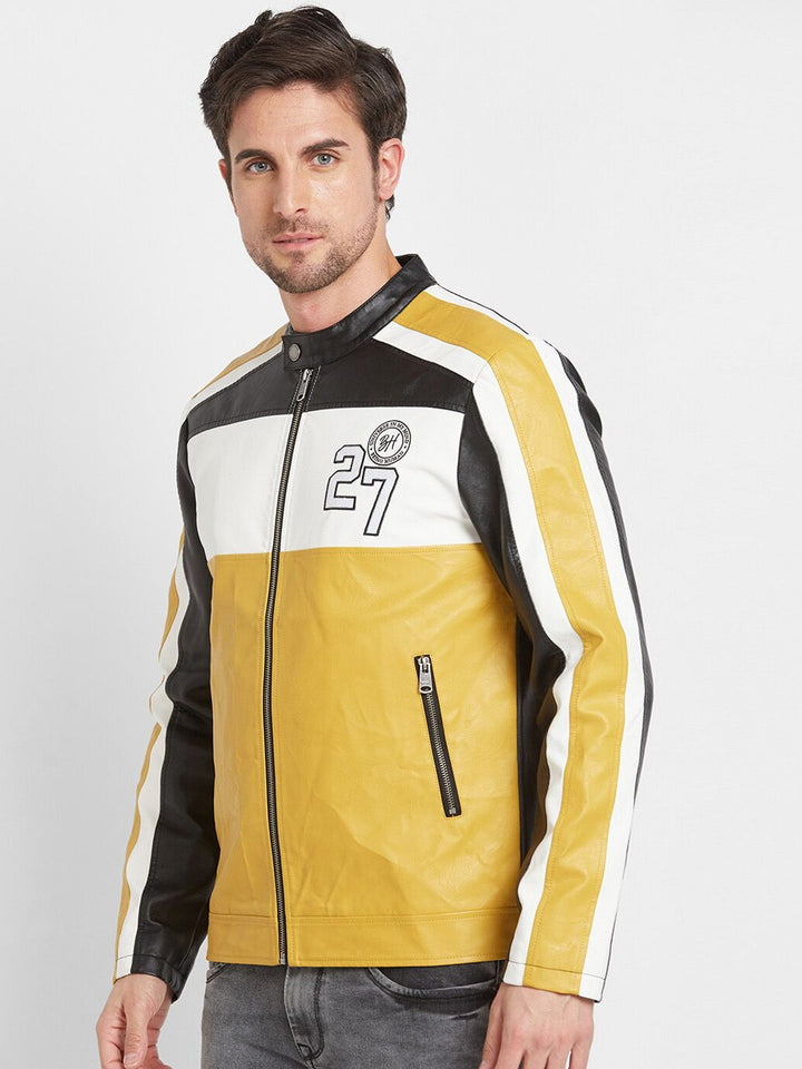 Being Human Colourblocked Mandarin Collar Sporty Jacket