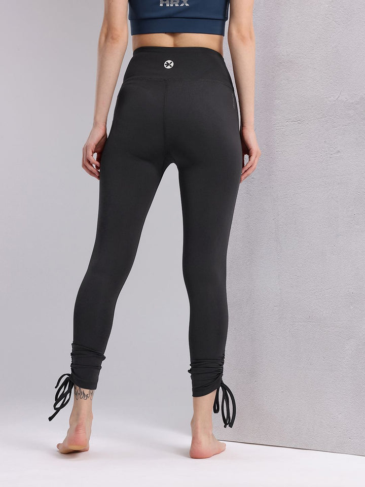 HRX by Hrithik Roshan Women Ruched Tie-ups Yoga Tights