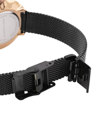 Sambungan Perancis Wanita Hitam Analog Watch FCN00036F