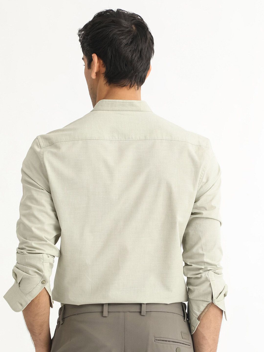 RARE RABBIT Men Cadmi Slim Fit Opaque Cotton Shirt