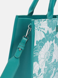 Lino Perros Floral Textured Structured Handheld Bag