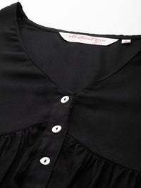 all about you V-Neck Puff Sleeve Empire Top