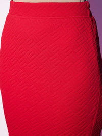 STREET 9 Self-Design Mini Pencil Skirt