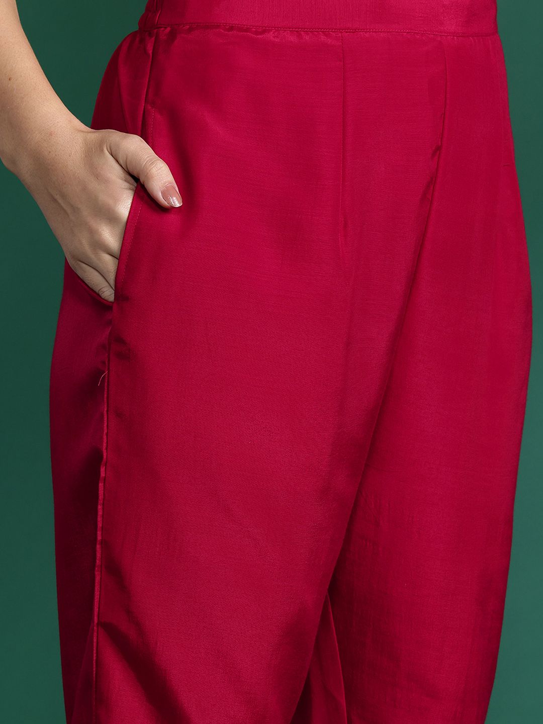 Indo Era Ethnic Motifs Embroidered Sequinned Kurta With Trousers & Dupatta