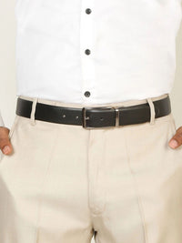 Teakwood Leathers Men Textured Leather Reversible Belt