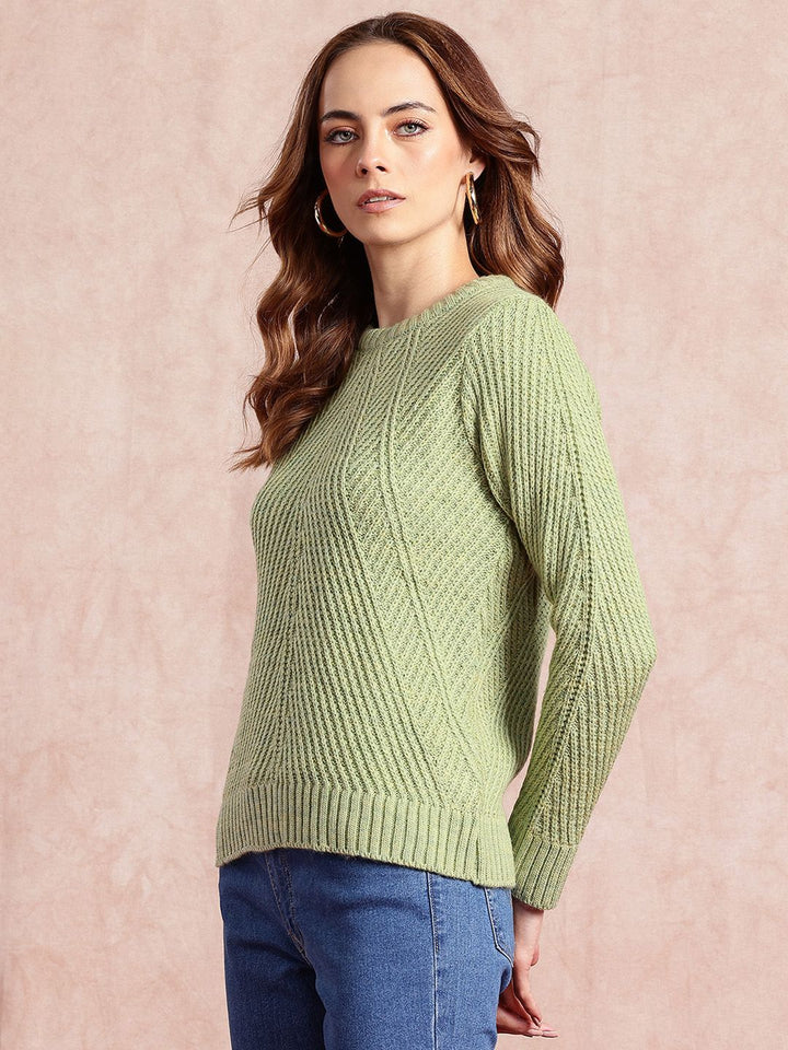 all about you Open-Knit Acrylic Pullover