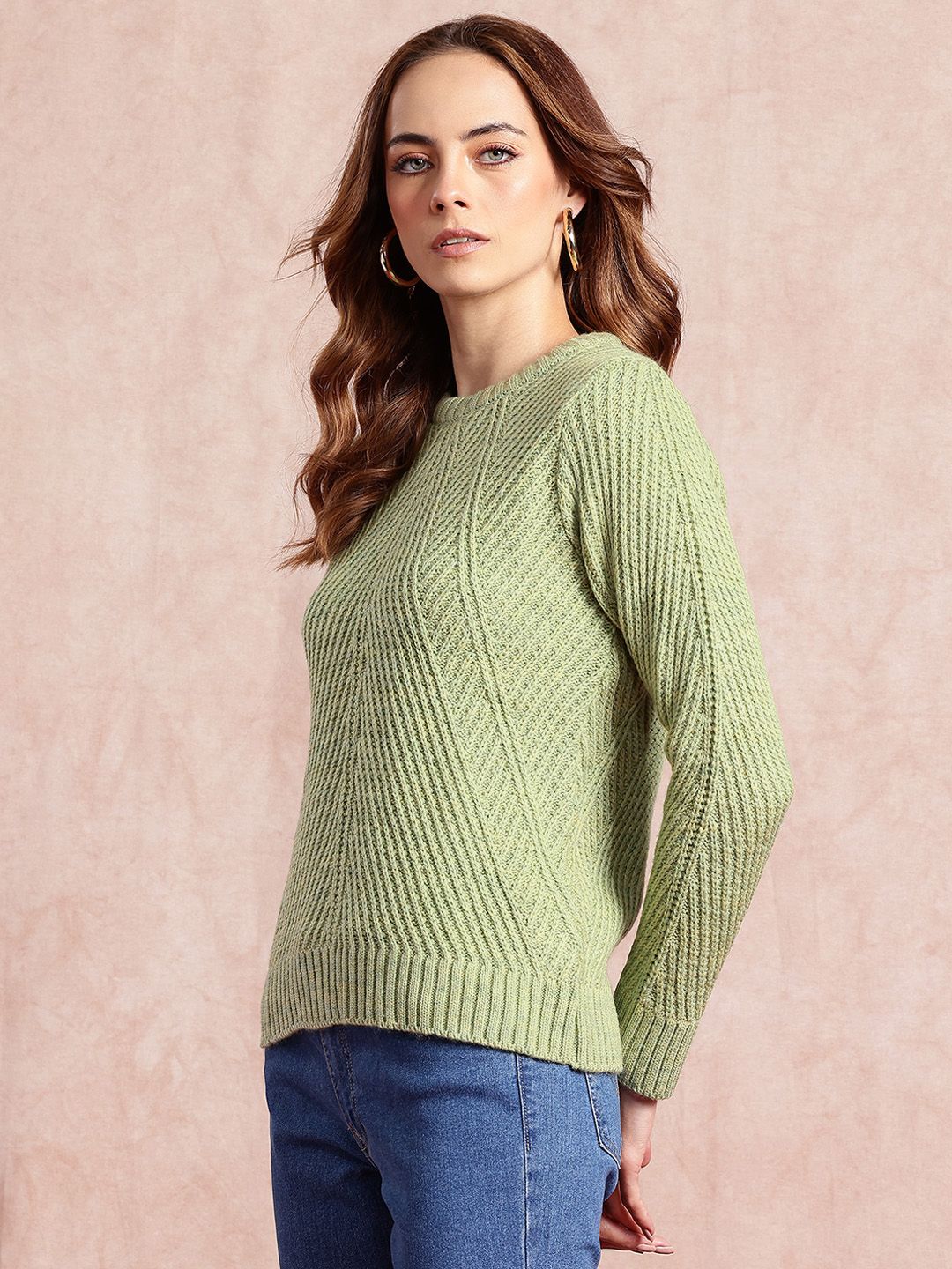 all about you Open-Knit Acrylic Pullover