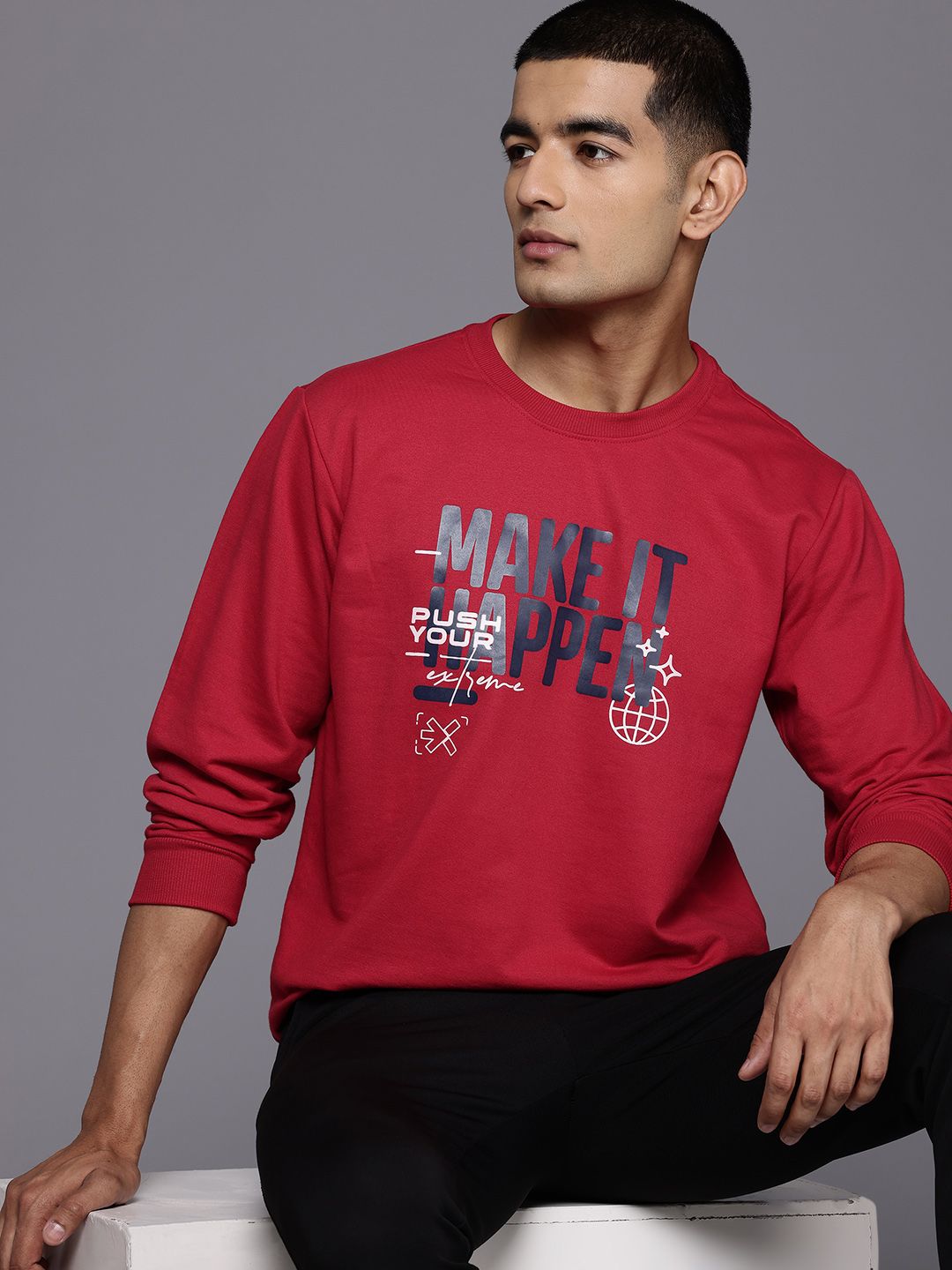 HRX by Hrithik Roshan Printed Pullover Sweatshirt
