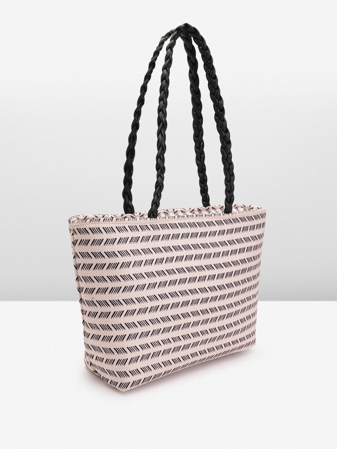 Anouk Geometric Self Design Structured Shoulder Bag