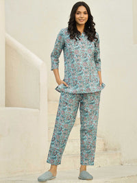 SANSKRUTIHOMES Women Printed Pure Cotton Night suit