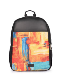 ZOUK Printed Vegan Leather 16 Inch Laptop Backpack with Compression Straps