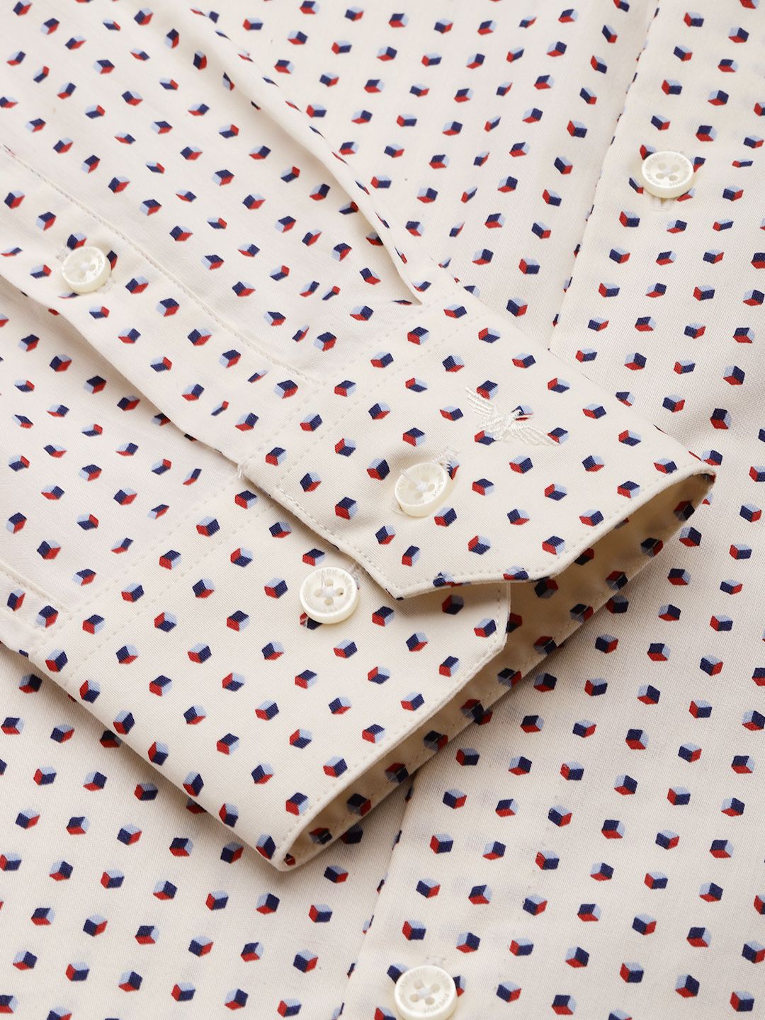 Park Avenue Pure Cotton Slim Fit Geometric Printed Formal Shirt