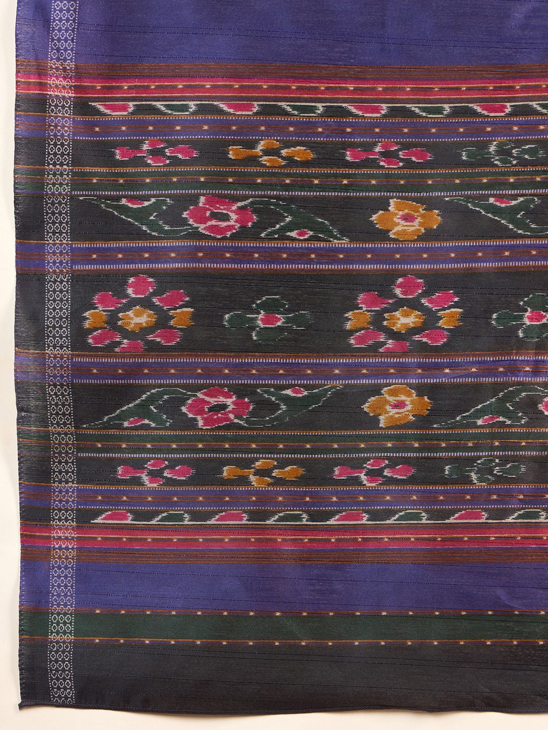 Saree mall Silk Blend Designer Ikat Sarees