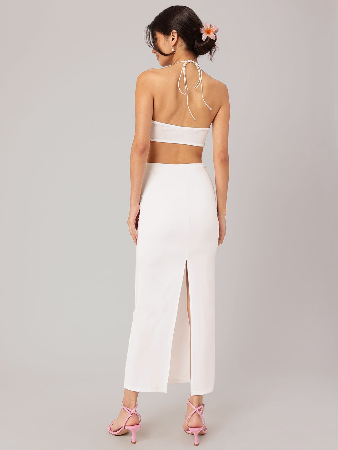 DressBerry Halter Hype Cut-out Babe Maxi Dress