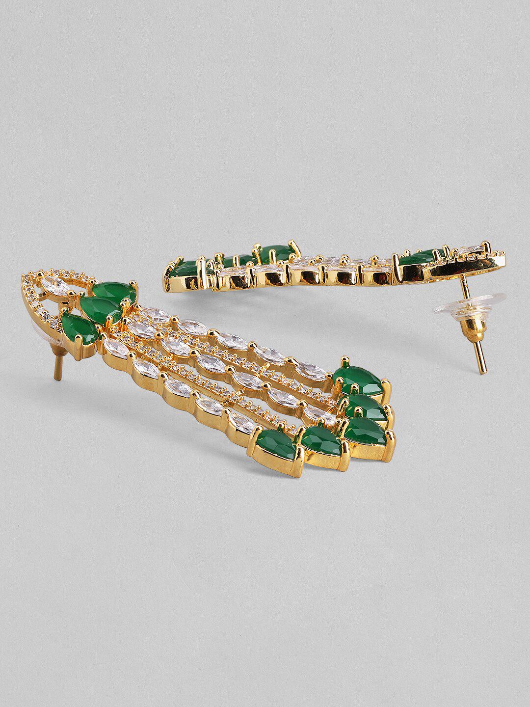 Rubans 22k Crystal Emerald & White Cubicziicronia Set Juelan Choker Studded