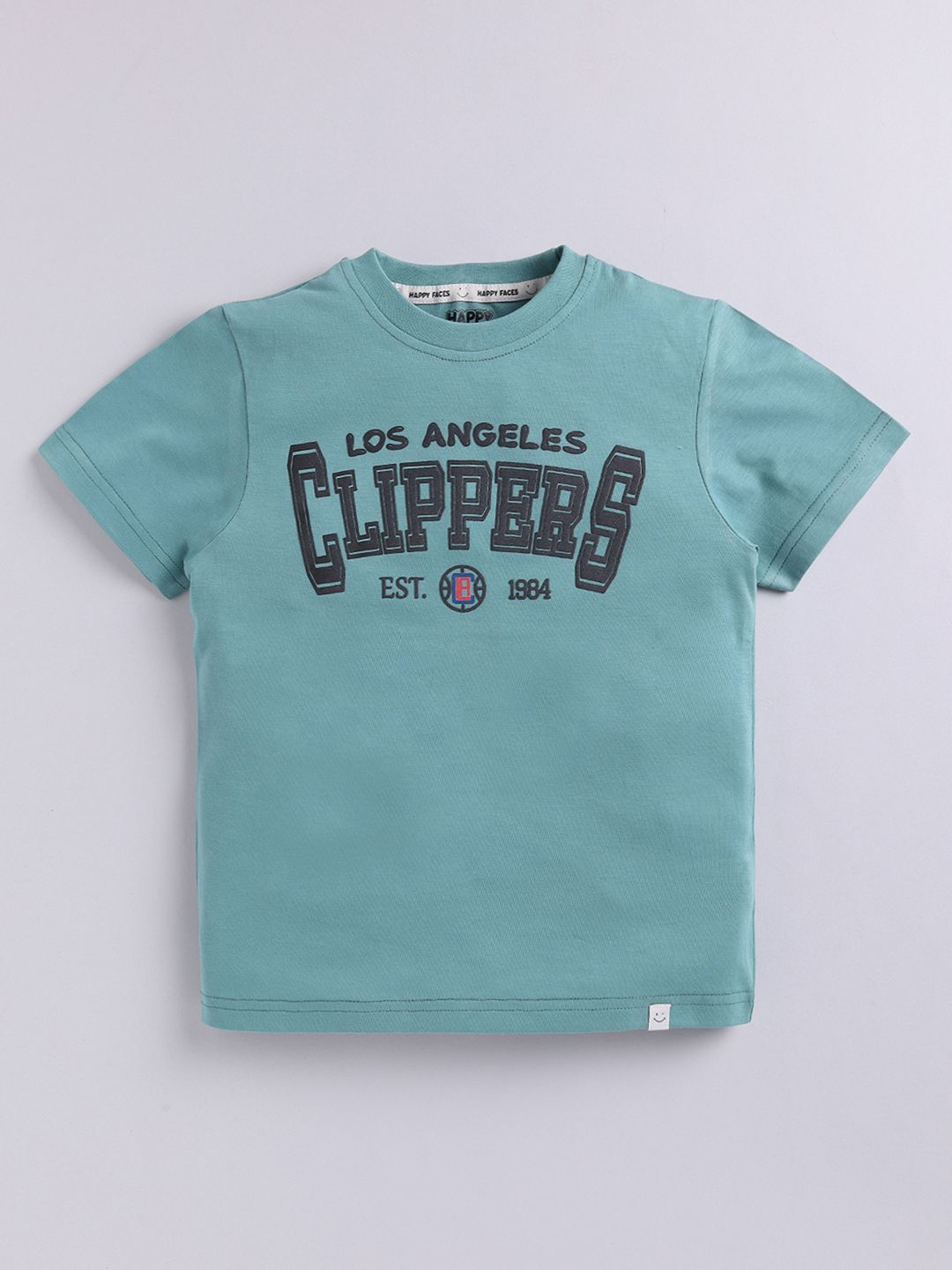 Happy Faces Boys Typography Printed Pure Cotton T-shirt