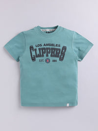Happy Faces Boys Typography Printed Pure Cotton T-shirt