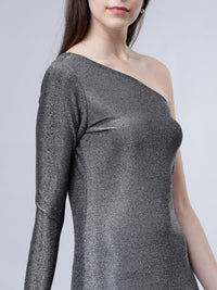 Tokyo Talkies Women Grey Solid Bodycon Dress