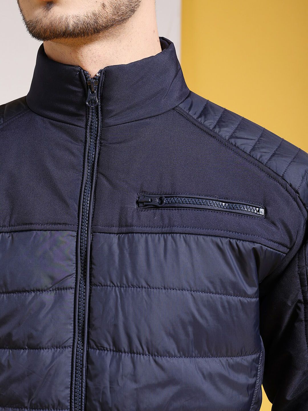 The Indian Garage Co Navy Blue Lightweight Padded Jacket