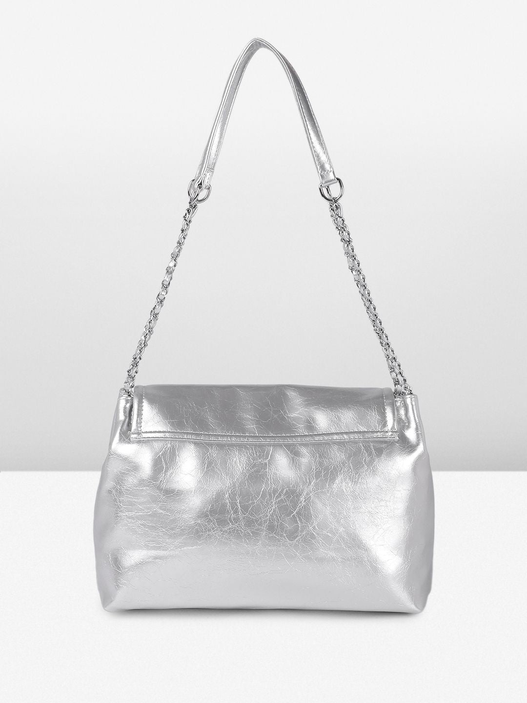 DressBerry Textured Structured Shoulder Bag