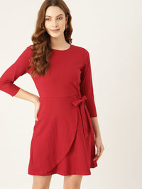 DressBerry Red Layered Dress