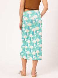 DressBerry Girly Glam Ruched Side Slit Midi Pencil Skirt
