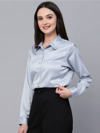 Style Quotient Satin Finish Spread Collar Formal Shirt