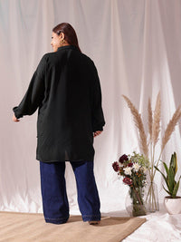CURVY STREET Comfort Spread Collar Oversized Shirt
