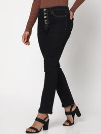 SPYKAR Women Black Elissa Flared High-Rise Jeans