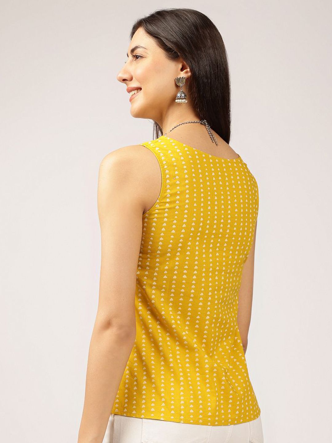 Anouk Geometric Printed Sleeveless Cotton Top