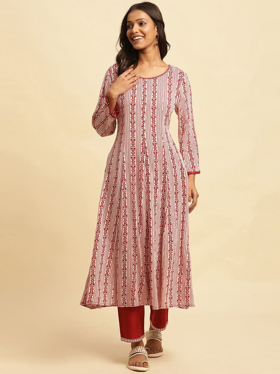 W Women Ethnic Parallel Trousers