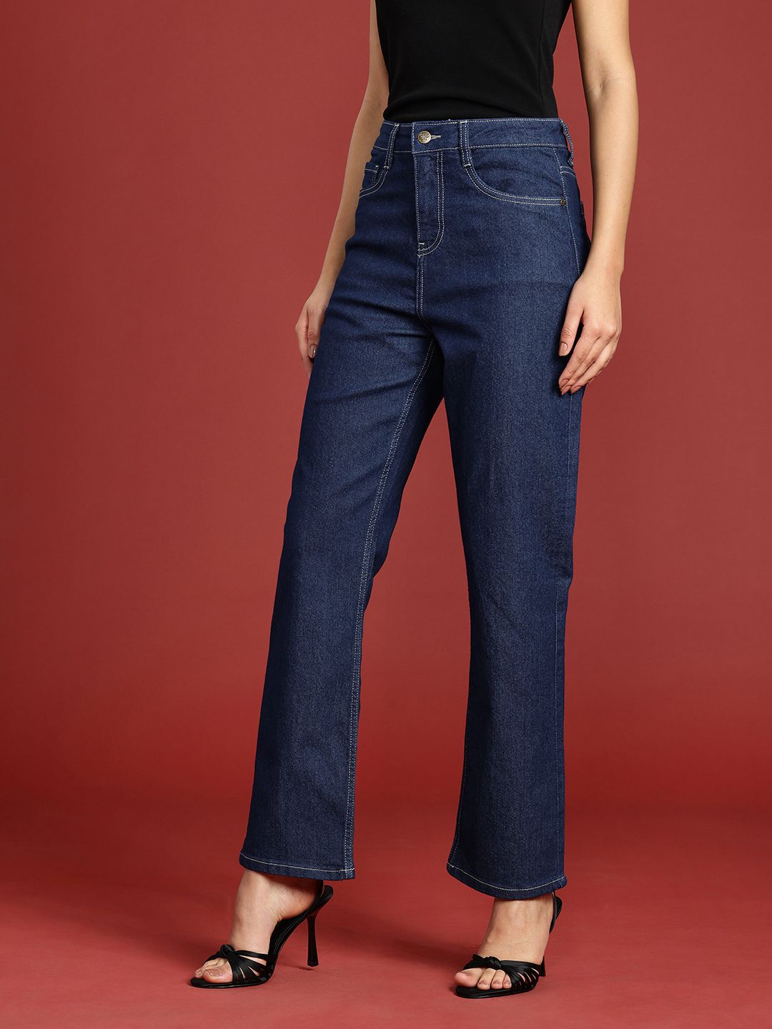 all about you Women Straight Fit High-Rise Stretchable Jeans