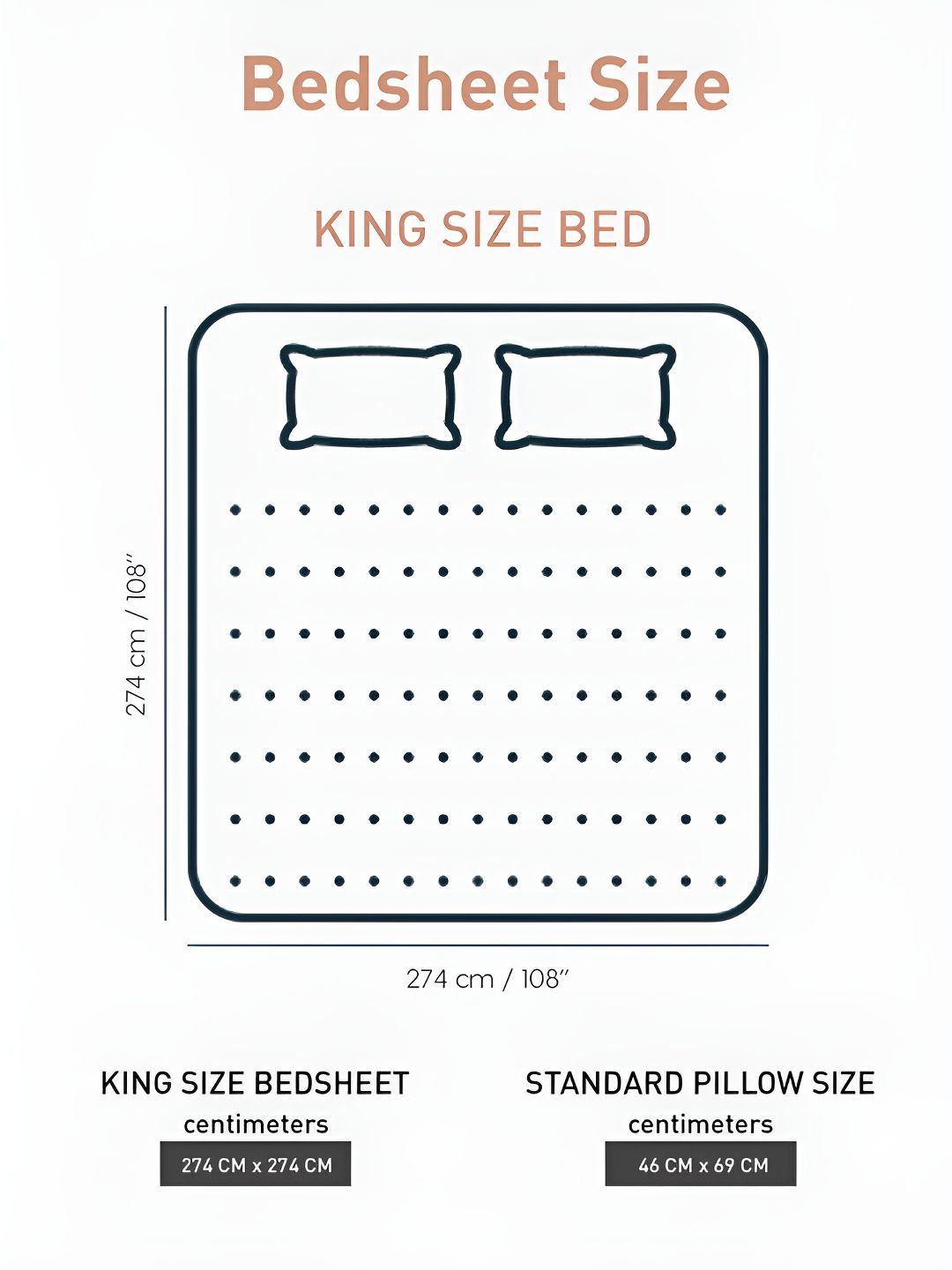 TRIDENT Marigold Soft Comfort Flat 210TC King Pure Cotton Bedsheet Set