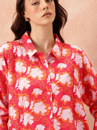 all about you Women Floral Printed Casual Shirt