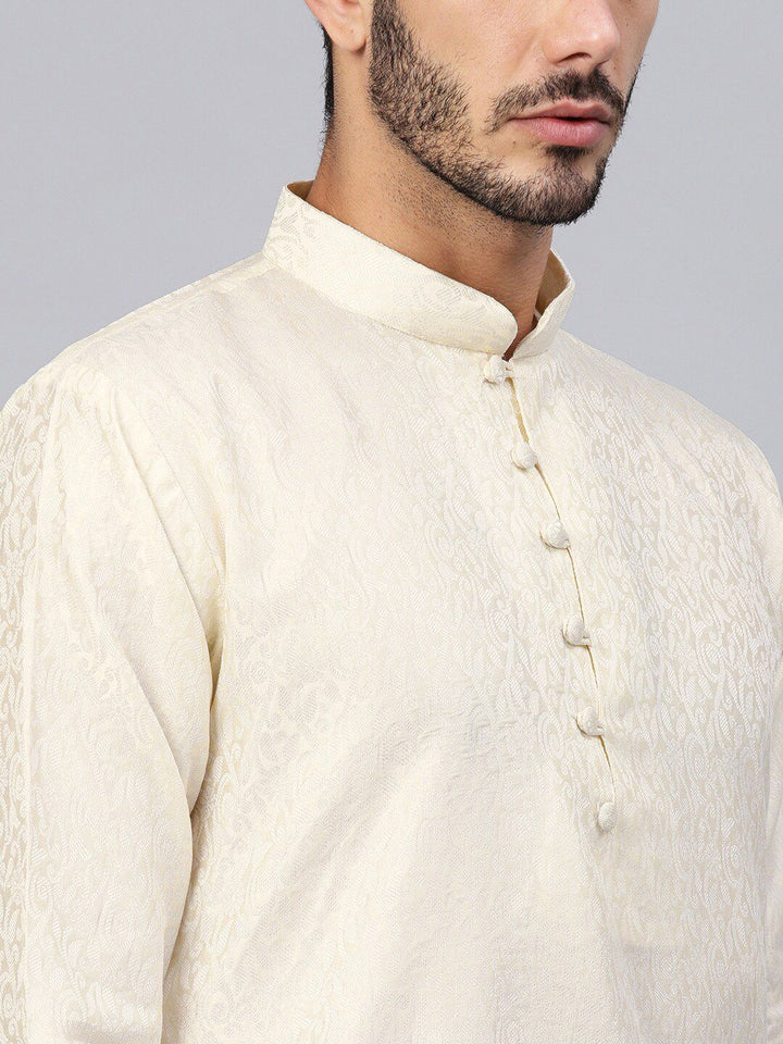 SOJANYA Kurta Tenun Motif Etnik Kolar Mandarin