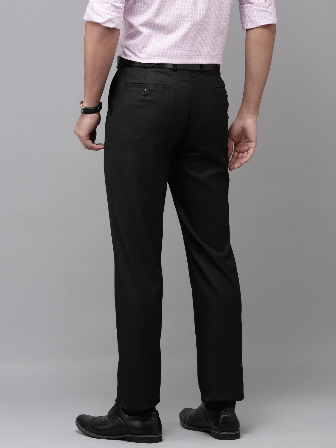 Park Avenue Men Mid Rise Flat Front Formal Trousers