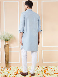 See Designs Shirt Collar Long Sleeves Cotton Pathani Kurta
