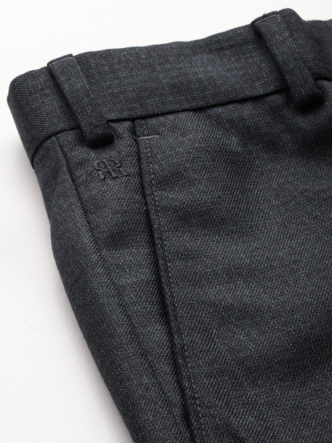 Raymond Men Textured Slim Fit Formal Trousers