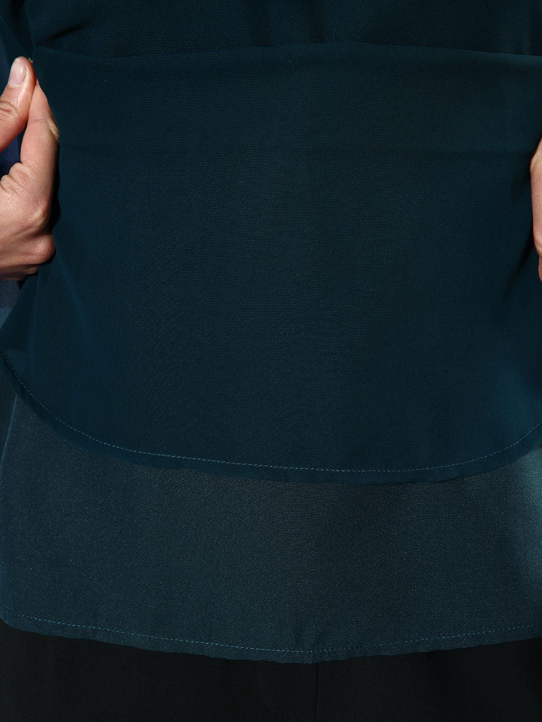 QUIERO Puff Sleeve Georgette Top