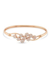 Zaveri Pearls Rose Gold-plated Cubic Zirconia Studded Gelang Kada