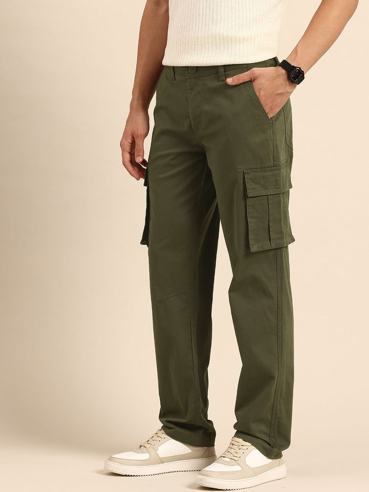 Being Human Men Slim Fit Cargos Trousers