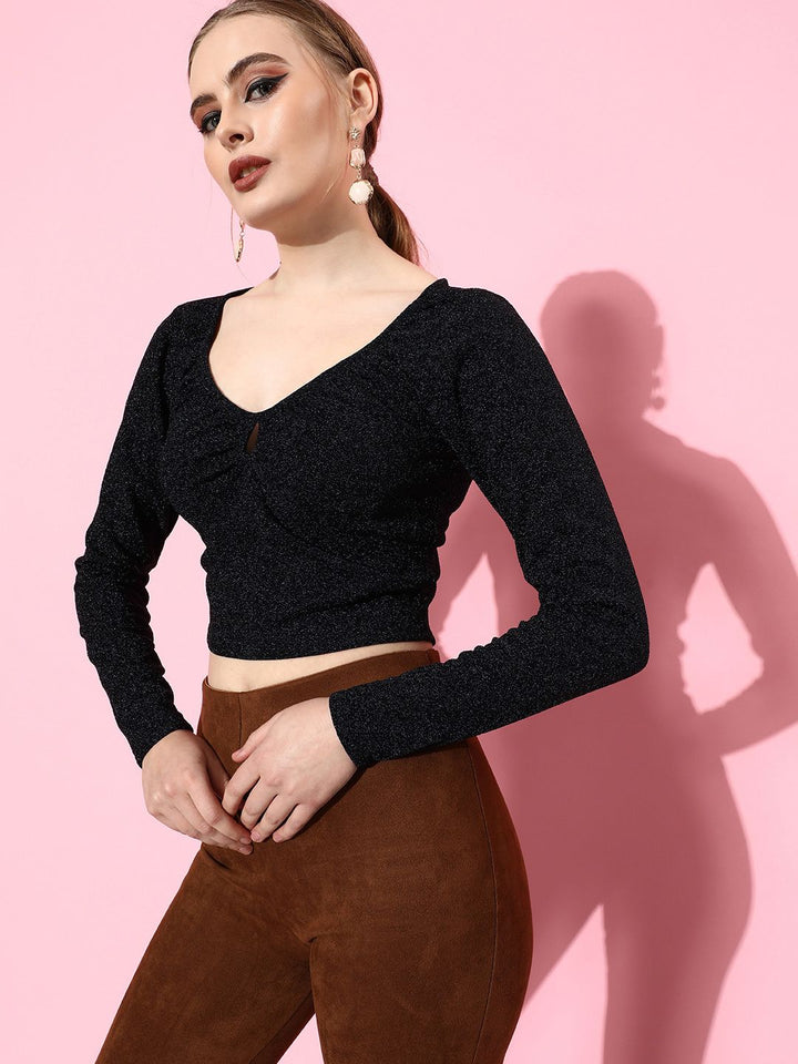 DressBerry Women V Neck Crop Top